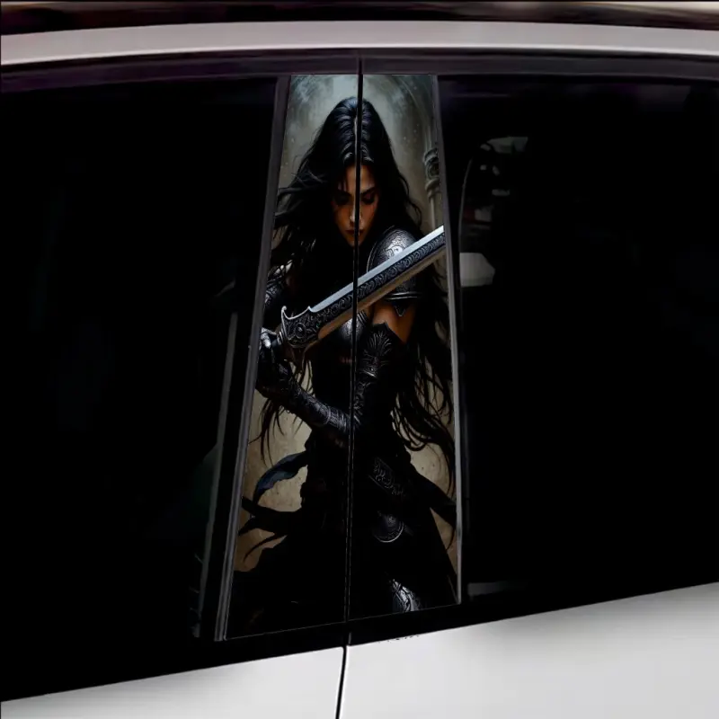 Set 2 stickere decorative pentru stalpii usilor, print autoadeziv de inalta rezolutie, dimensine 2 buc x 50 x 22 cm , cod: avx-ssu-15v