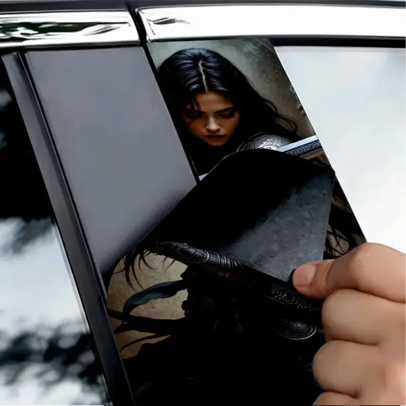 Set 2 stickere decorative pentru stalpii usilor, print autoadeziv de inalta rezolutie, dimensine 2 buc x 50 x 22 cm , cod: avx-ssu-15v