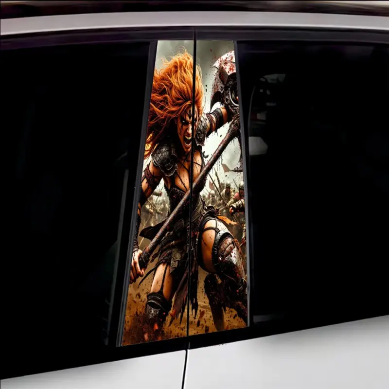 Set 2 stickere decorative pentru stalpii usilor, print autoadeziv de inalta rezolutie, dimensine 2 buc x 50 x 22 cm , cod: avx-ssu-16