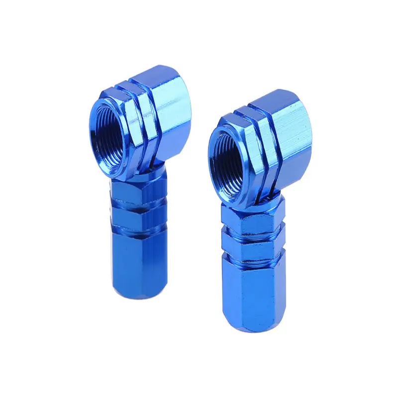 Set capacele auto pentru ventil hexagon albastru 4 bucv