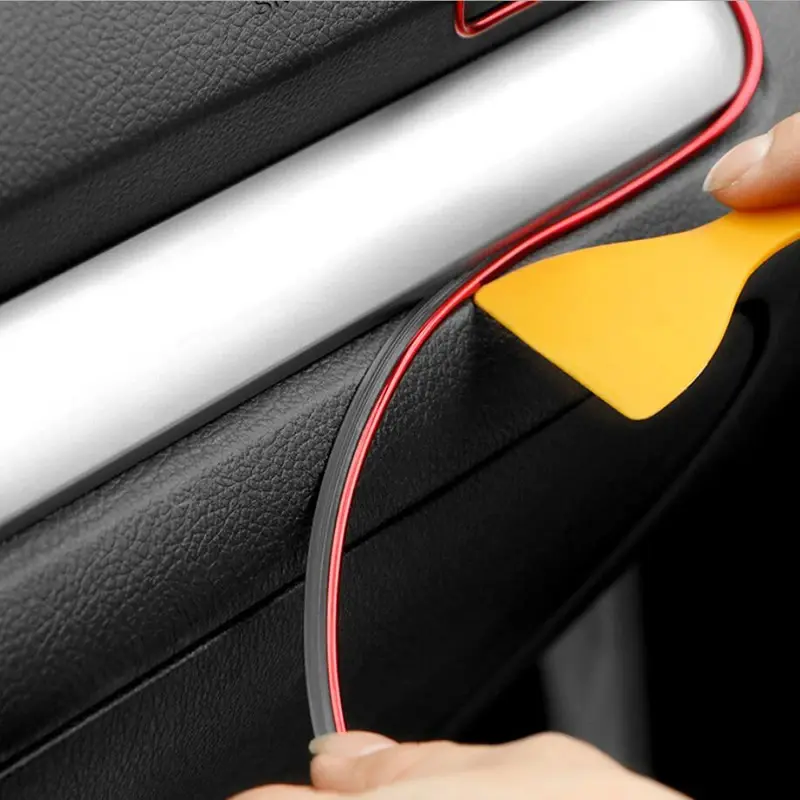 Banda decor interior crom tuning, 5m, argintiuv