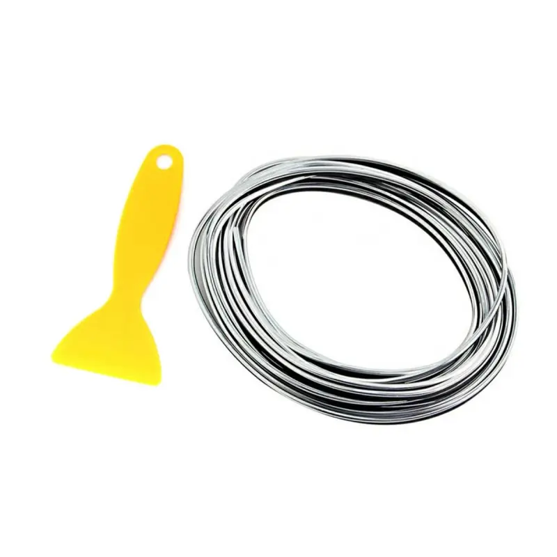 Banda decor interior crom tuning, 5m, argintiuv
