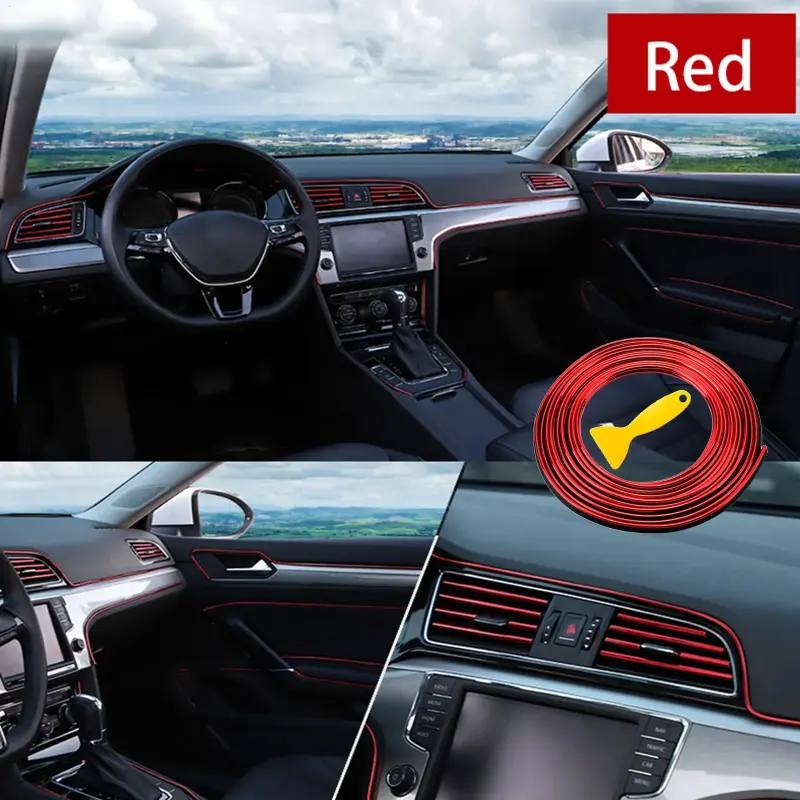 Banda decor interior crom tuning, 5m, rosuv