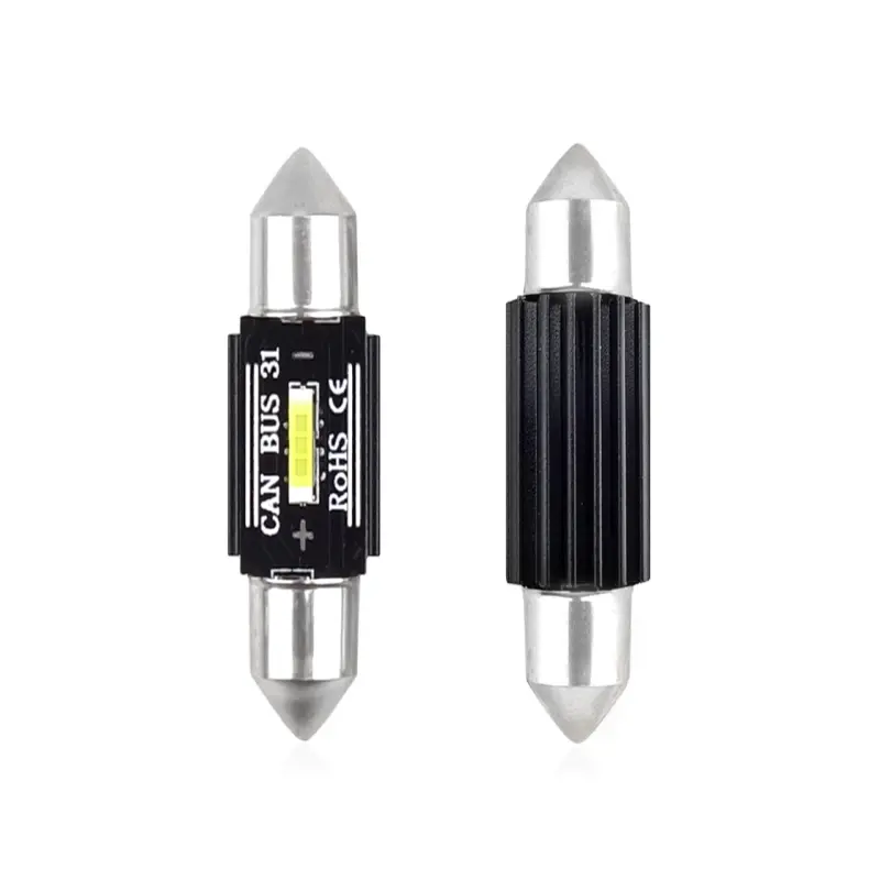 Set becuri auto cu led canbus sofit compatibil c5w 1 smd 31mm alb 12/24v, destinat competitiilor auto sau off-road