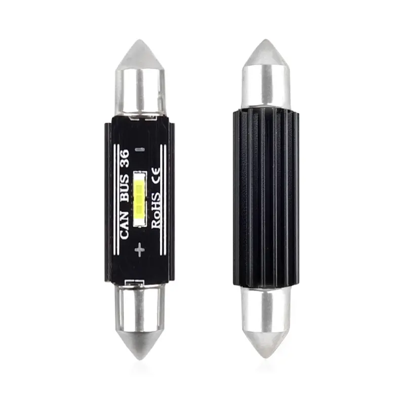Set becuri auto cu led canbus sofit compatibil c5w 1 smd 36mm alb 12/24v, destinat competitiilor auto sau off-roadv