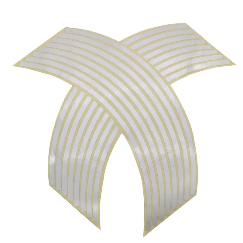 Set 16 inele din autocolant pentru jante culoare argintiu luciosv