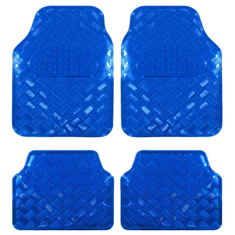 Covorase auto universale, model diamond, culoare crom albastru