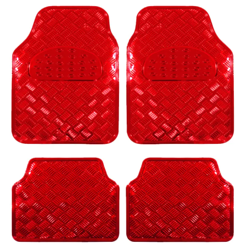 Covorase auto universale, model diamond, culoare crom rosuv