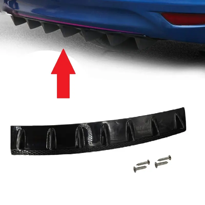 Ornament tuning spoiler cu 7 aripioare, lungime 85 cm, culoare negru