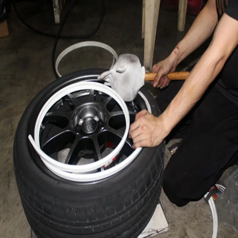 Set protectie jante, calitate premium, 4 inele din plastic, culoare albastruv