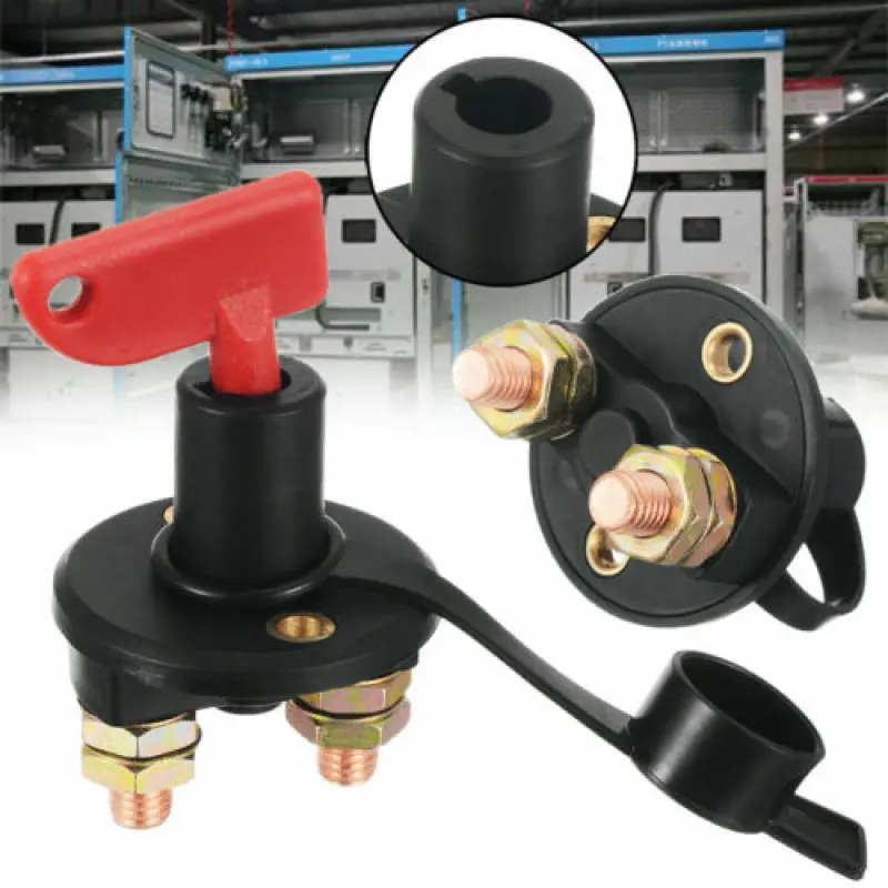 Intrerupator "contact general" dimensiune mica pentru autoutilitara, 12v - 24v, cu cheie din plasticv