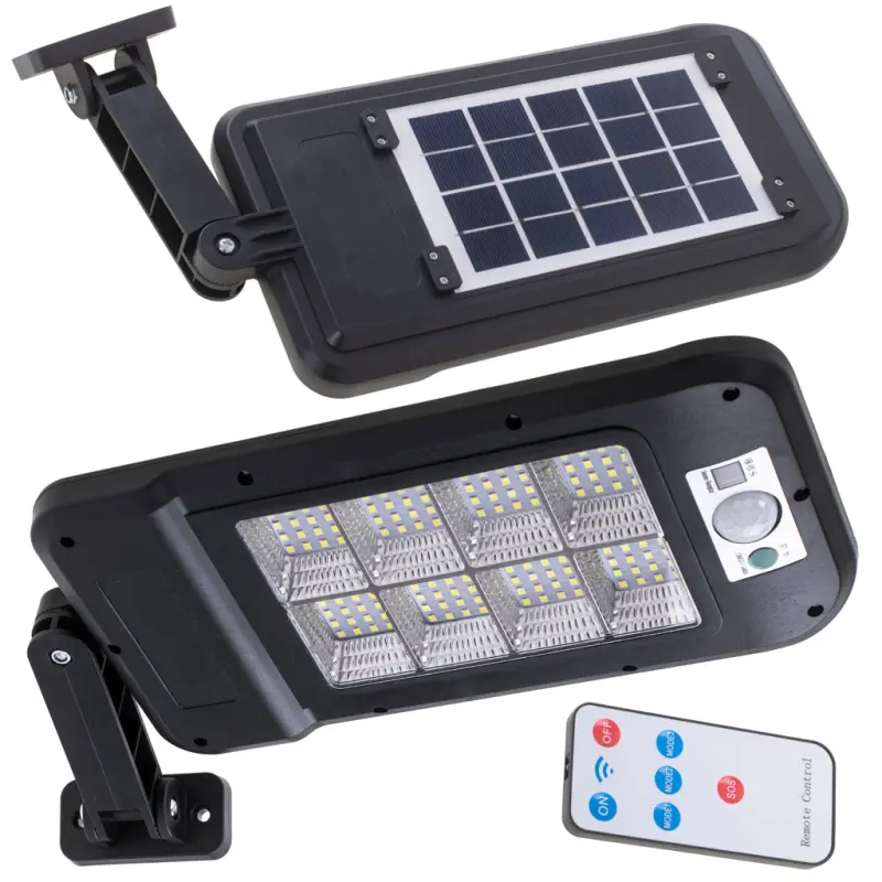 Lampa stradala cu panou solar, senzor de miscare si telecomanda, dimensiune 30 x 14 x 3 cmv