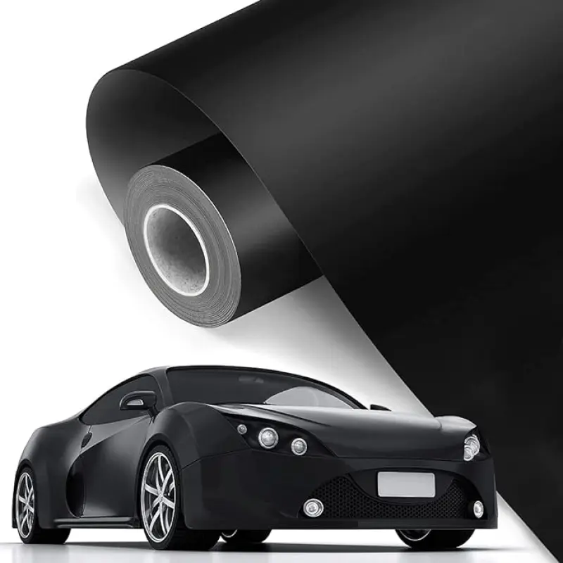 Folie auto pentru colantare integrala, termoplastica, cu tehnologie "bubble free", culoare negru, finisaj mat, dimensiune 3,0m x 1,52m