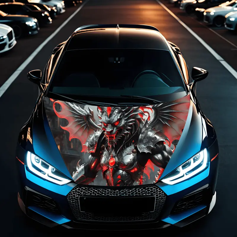 Folie capota auto "hood art" rezistenta la exterior, marime m (165 x 120cm) - cod: avx-capota-025mv