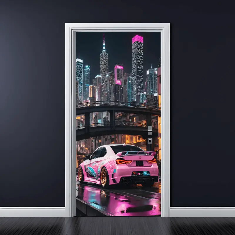 Folie imprimata color pentru decor usa, dimensiune 200 x 90cm, model: avx-dr05v