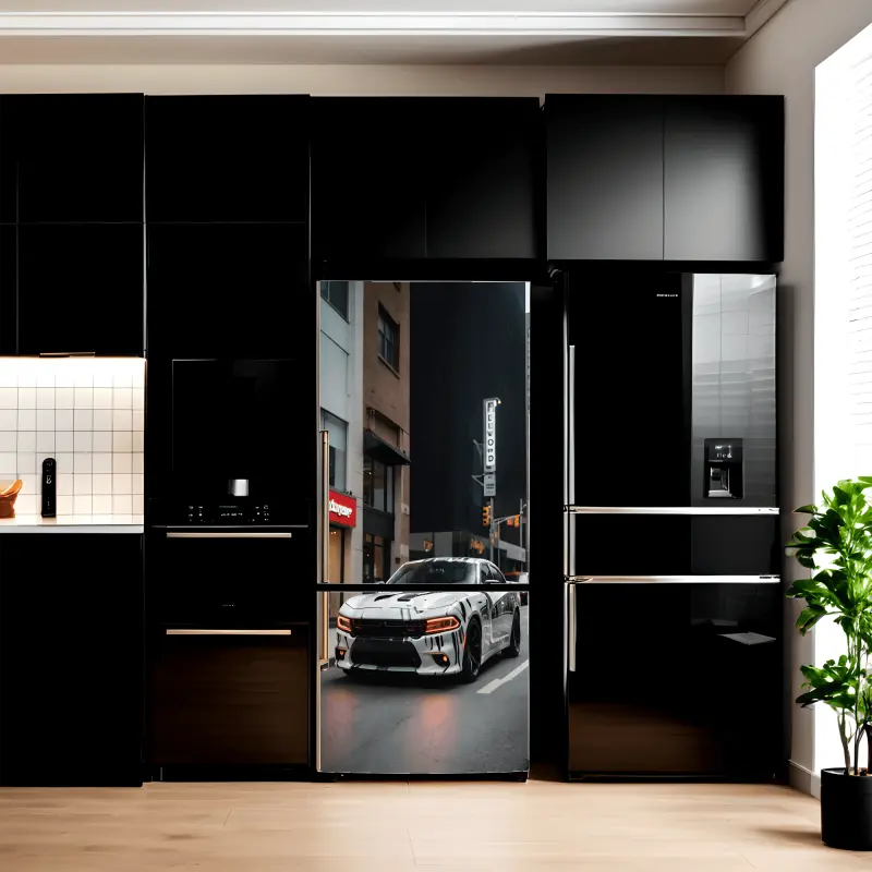 Folie imprimata color pentru decor frigider, dimensiune 200 x 90cm, model: avx-fr04