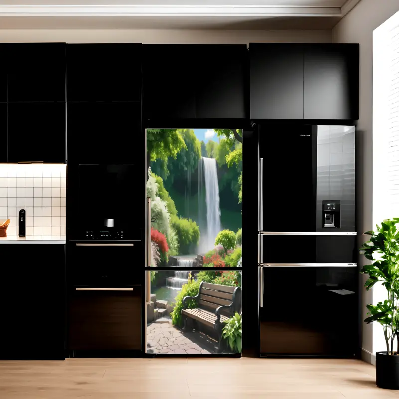 Folie imprimata color pentru decor frigider, dimensiune 200 x 90cm, model: avx-fr28v