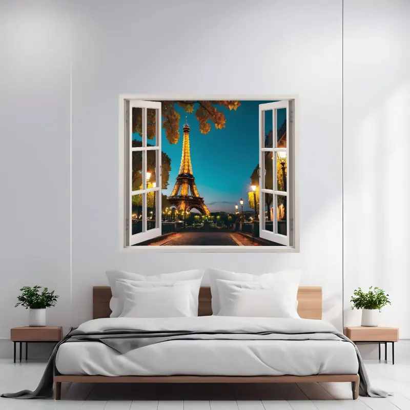 Folie imprimata color pentru decor perete locuinta, dimensiune 125 x 110cm, model: view to haven 26