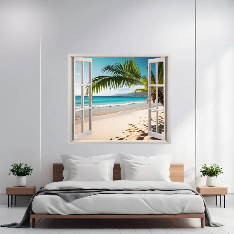 Folie imprimata color pentru decor perete locuinta, dimensiune 125 x 110cm, model: view to haven 40v