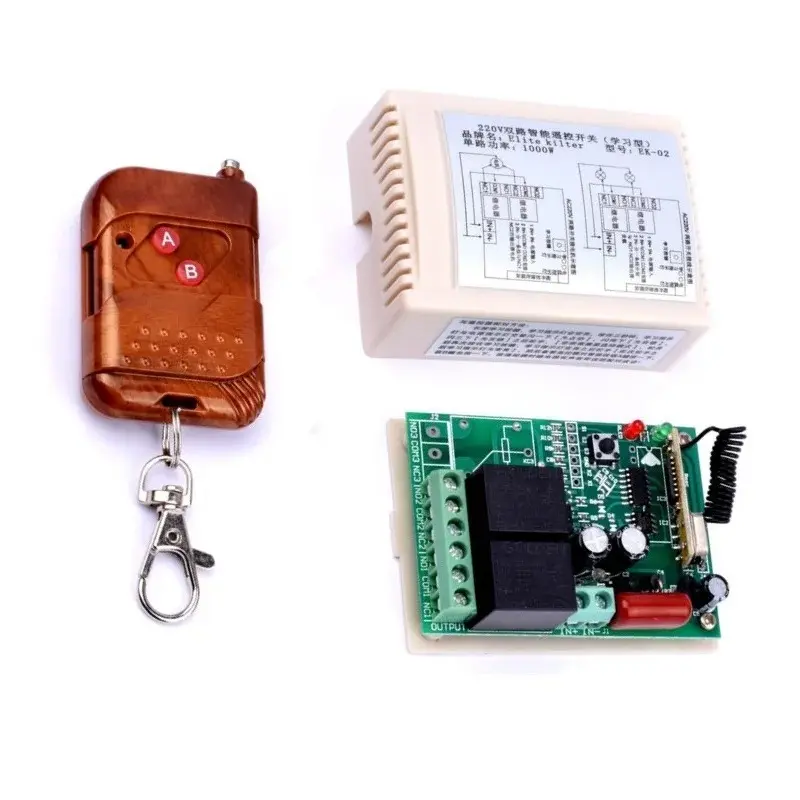 Kit telecomanda + receptor cu 2 canale pentru automatizari (tip2)