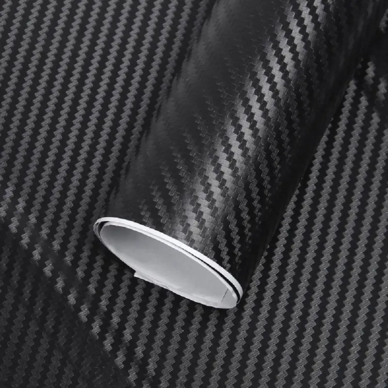 Rola folie colantare auto carbon 3d, culoare neagra, lungime 28m x 1,27m