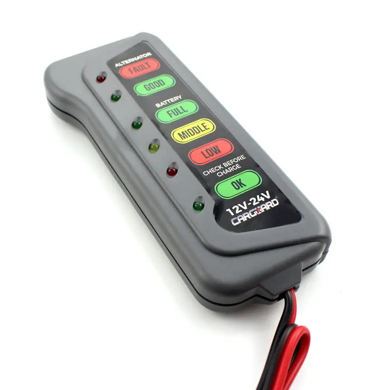 Tester pentru baterie si alternator / 12v – 24v / cu indicatori led - carguardv