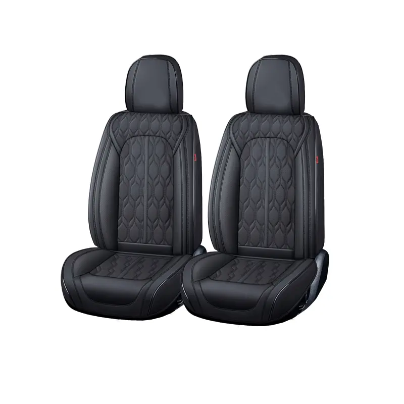 Huse auto premium 5 locuri carguard deluxe piele ecologica perforata - negru