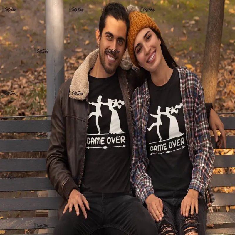 Game over, tricou cu mesaj, model 2v