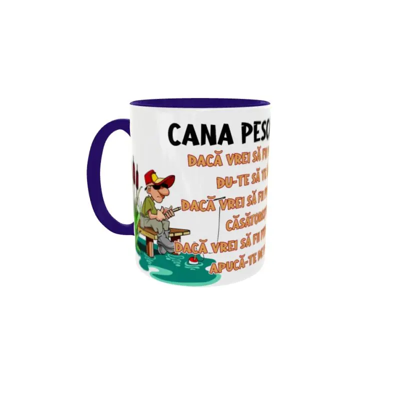 Cana pescarului, cana ceramica, 330ml, cgs1814v
