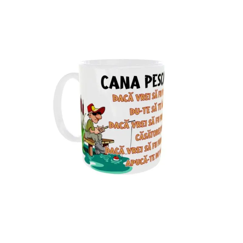 Cana pescarului, cana ceramica, 330ml, cgs1814v