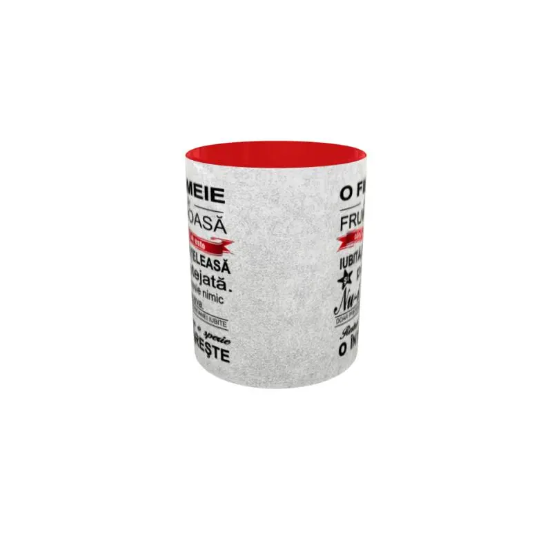 O  femeie este frumoasa..., cana ceramica, 330ml, cgs1037av