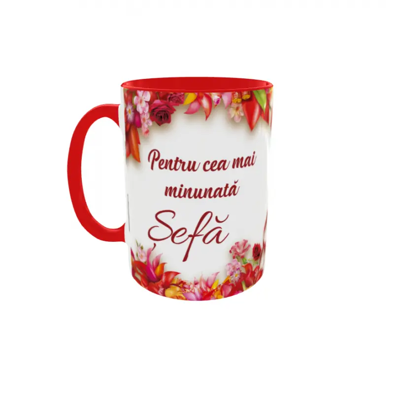 Pentru cea mai minunata sefa, cana ceramica, 330ml, cgs1190