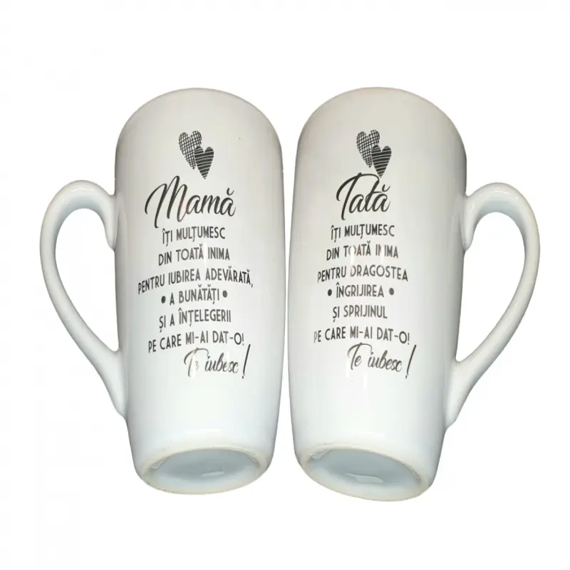 Pentru mama & tata, set 2 cani cu mesaje