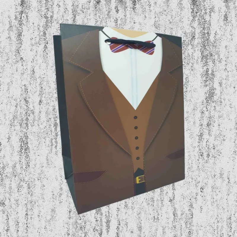Plasa cadou, model costume, brown 6av
