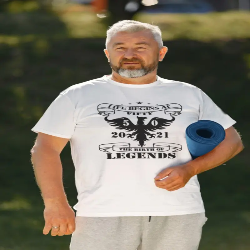 Life begins at ( se adauga anul pentru grafica ), tricou cu mesaj
