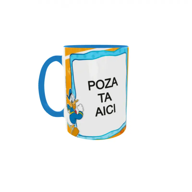Donald family, model 1, cana din ceramica, 330ml, personalizata cu poza si textv