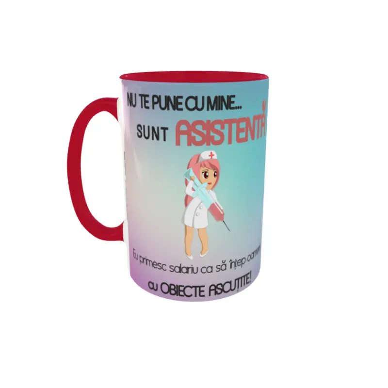 Asistenta, cana din ceramica, 330ml, model 1v