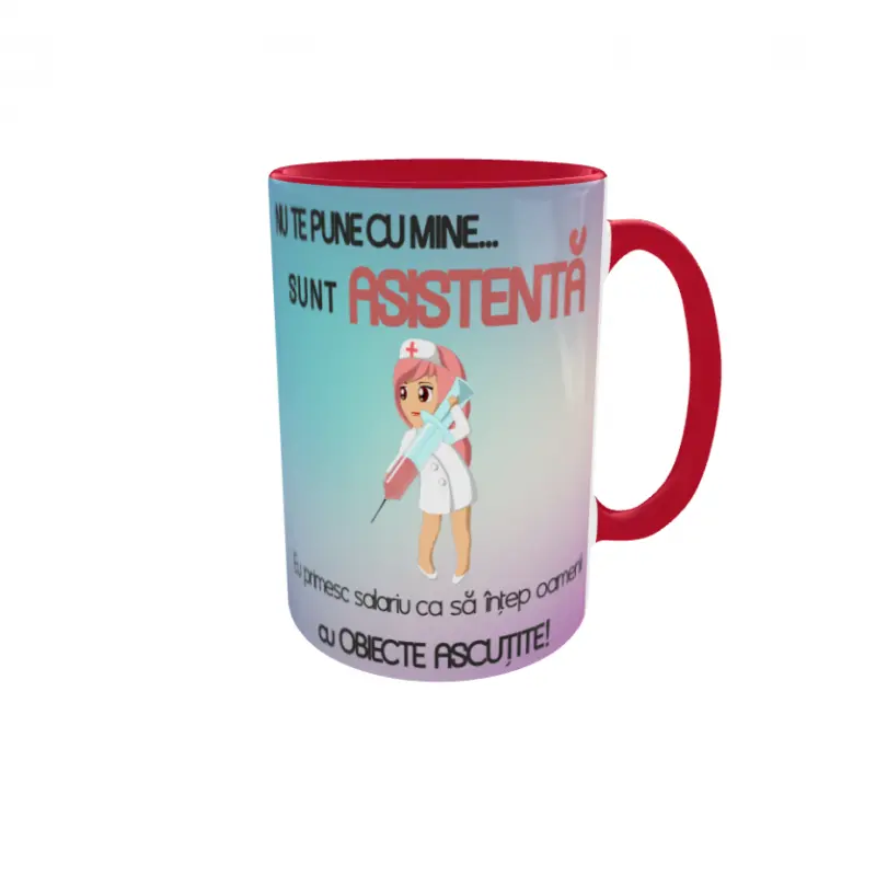 Asistenta, cana din ceramica, 330ml, model 1v