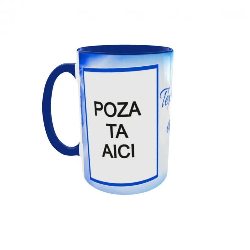 Cana, personalizata cu 2 poze si text, 330ml, model 3174v