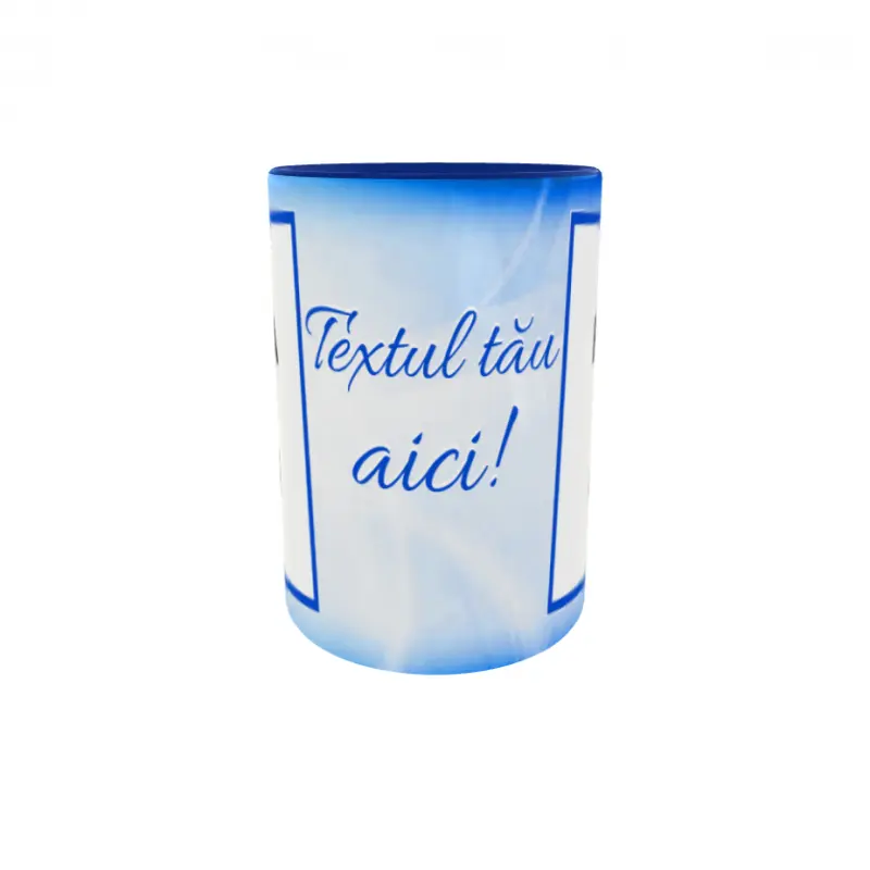 Cana, personalizata cu 2 poze si text, 330ml, model 3174v