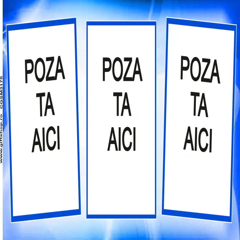 Cana, personalizata cu 3 poze si text, 330ml, model 3175