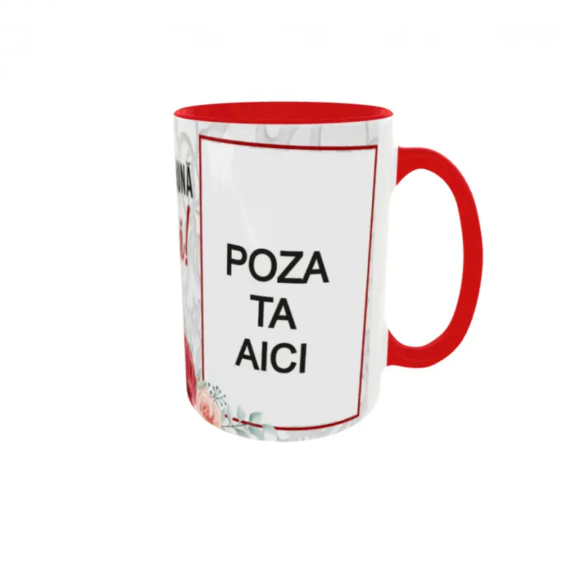 Cea mai buna mama, cana personalizata cu 2 poze si text, 330ml, model 3234v