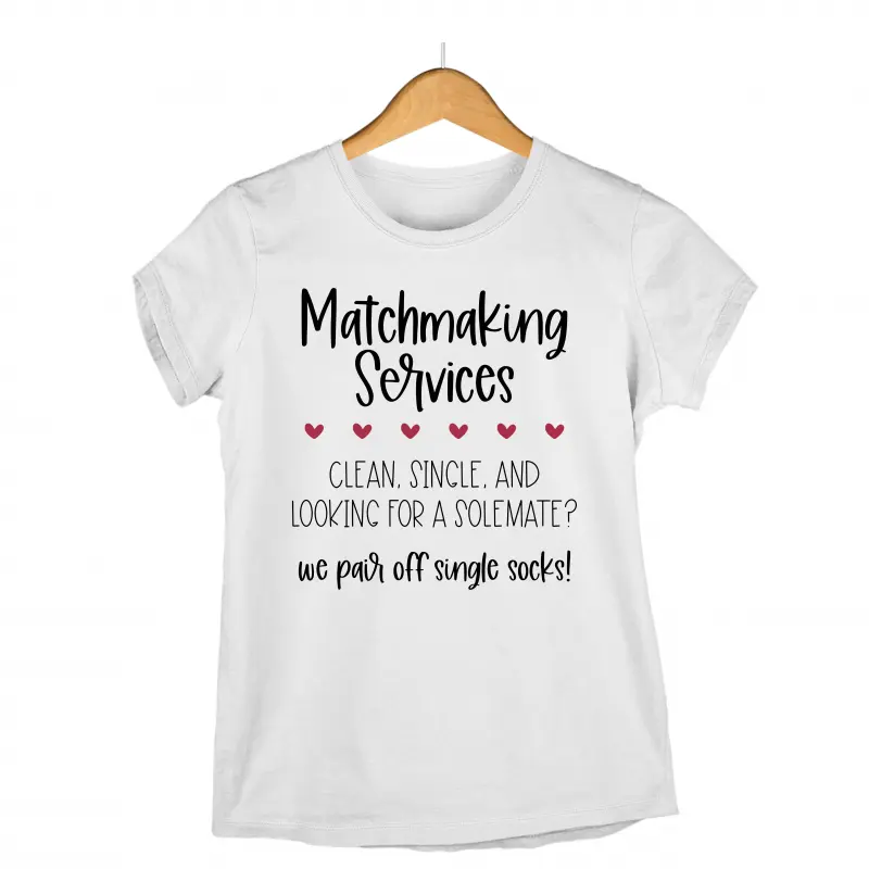 Matchmaking services, tricou cu mesaj
