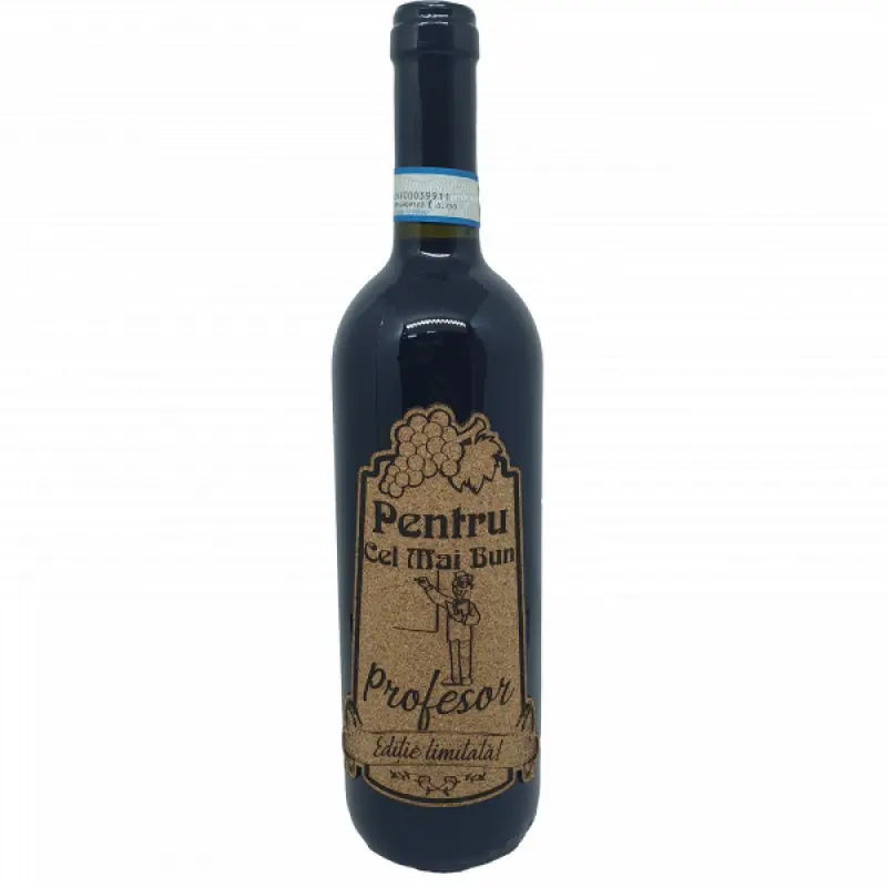 Pentru cel mai bun profesor, editie limitata, vin rosu cabernet sauvignon, demisec, 750ml, 13.5% alcoolv