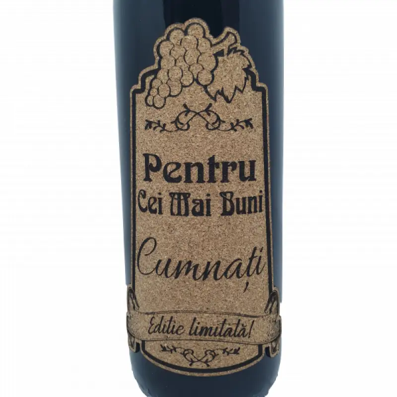 Pentru cei mai buni cumnati, editie limitata, vin rosu cabernet sauvignon, demisec, 750ml, 13.5% alcoolv