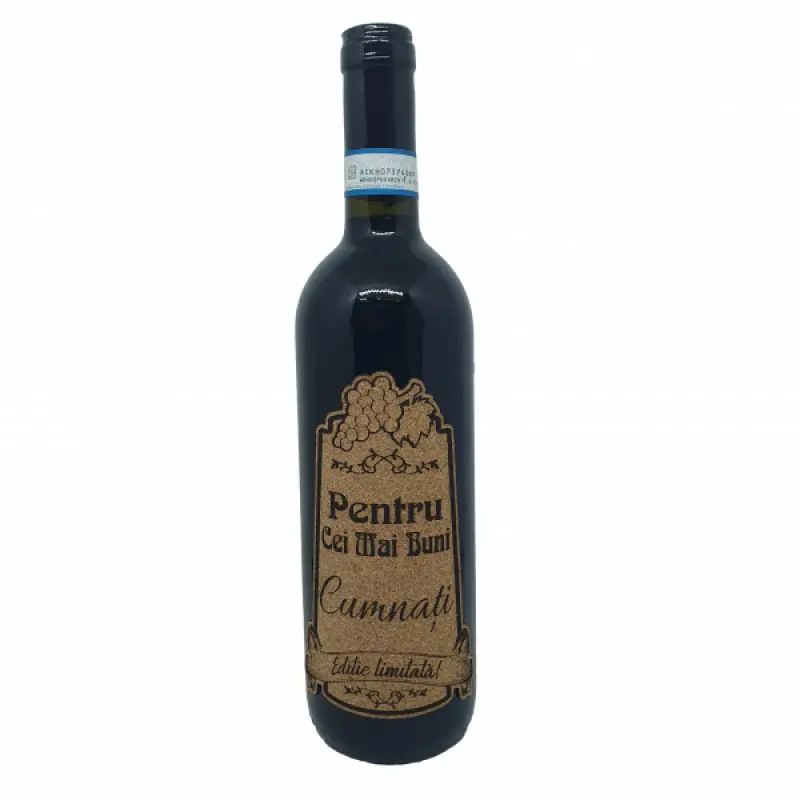Pentru cei mai buni cumnati, editie limitata, vin rosu cabernet sauvignon, demisec, 750ml, 13.5% alcoolv