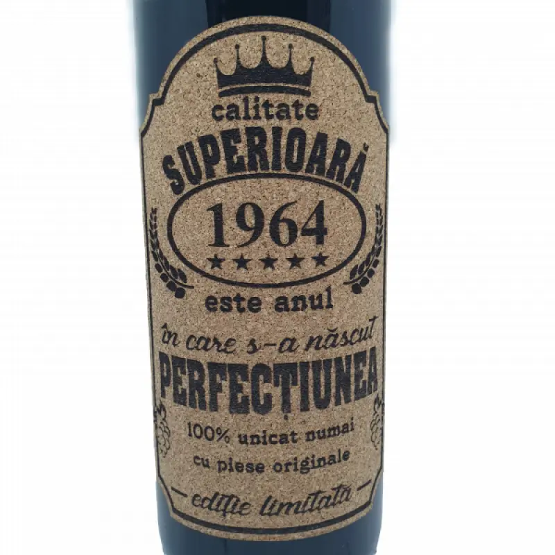 1964 este anul in care s-a nascut perfectiunea, editie limitata, vin rosu cabernet sauvignon, demisec, 750ml, 13.5% alcool