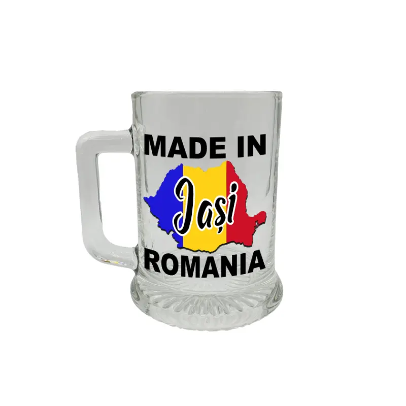 Made in iasi romania, halba cu mesaj