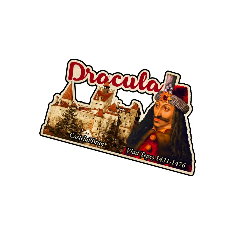 Castelul bran, vlad tepes, romania, magnet frigider mgs141