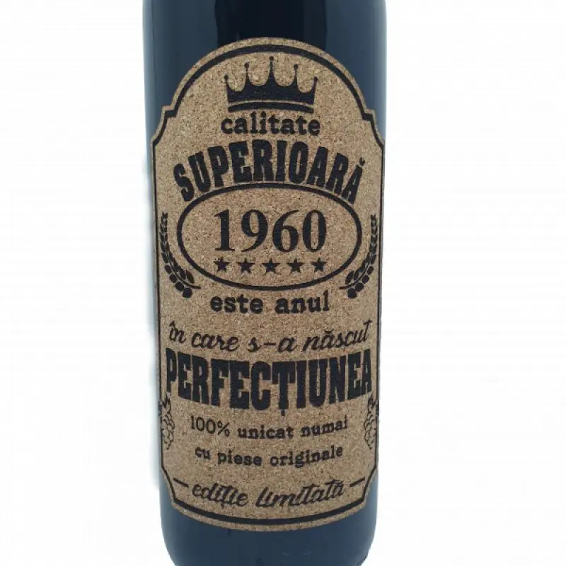 1960 este anul in care s-a nascut perfectiunea, eticheta pluta cu mesajv